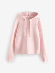 Zartrosa - Übergroßer Hoodie aus Strick in Relaxed-Fit - Bild 6 von 8