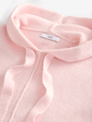 Zartrosa - Übergroßer Hoodie aus Strick in Relaxed-Fit - Bild 7 von 8
