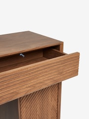 Dark Natural Marlow Oak Effect Console Dressing Table - Image 10 of 12