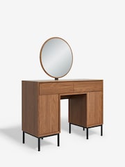 Dark Natural Marlow Oak Effect Console Dressing Table - Image 6 of 12