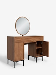 Dark Natural Marlow Oak Effect Console Dressing Table - Image 7 of 12