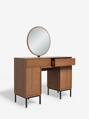 Dark Natural Marlow Oak Effect Console Dressing Table - Image 8 of 12