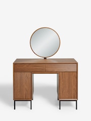 Dark Natural Marlow Oak Effect Console Dressing Table - Image 9 of 12