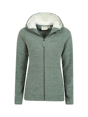 Mountain Warehouse Green Womens Snowdonia Fleece Hoodie - Image 1 of 5