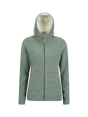 Mountain Warehouse Green Womens Snowdonia Fleece Hoodie - Image 4 of 5
