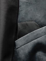 Grey Regular Fit Velvet Blazer - Image 10 of 11