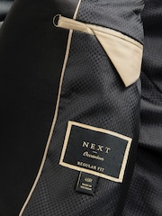 Grey Regular Fit Velvet Blazer - Image 11 of 11