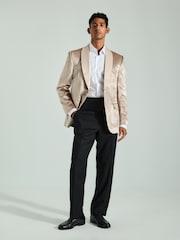 Šampanjsko zlata - vzorčast; Žameten blazer z vzorcem - Slika 2 iz 12