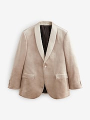 Šampanjsko zlata - vzorčast; Žameten blazer z vzorcem - Slika 7 iz 12