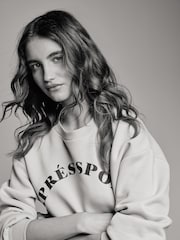 The Set Pink/Neutral 2 Pack Graphic Slogan Sweatshirts - Image 3 of 11