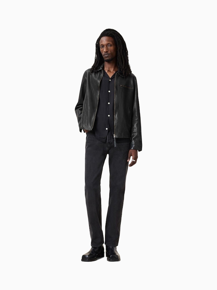 AllSaints Black Miller Jacket - Image 1 of 7