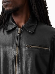AllSaints Black Miller Jacket - Image 2 of 7