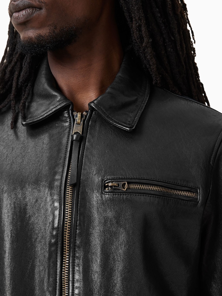 AllSaints Black Miller Jacket - Image 2 of 7