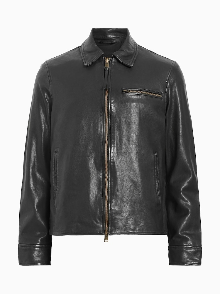 AllSaints Black Miller Jacket - Image 7 of 7