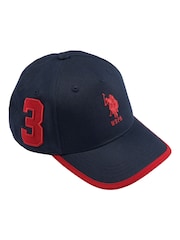 U.S. Polo Assn. Blue Mens Player 3 Baseball 100% Cotton Cap - Image 1 of 5