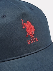 U.S. Polo Assn. Blue Mens Player 3 Baseball 100% Cotton Cap - Image 3 of 5