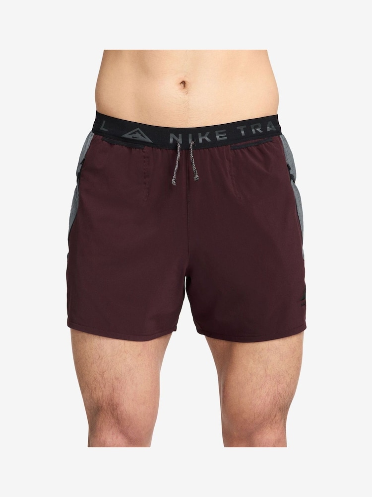 Nike Red Trail Dri-FIT 5 inch Brief-Lined Running Shorts - Image 1 of 5