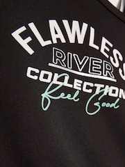 River Island Black Girls Active 100% Cotton Top and Leggings Set - Image 3 of 4