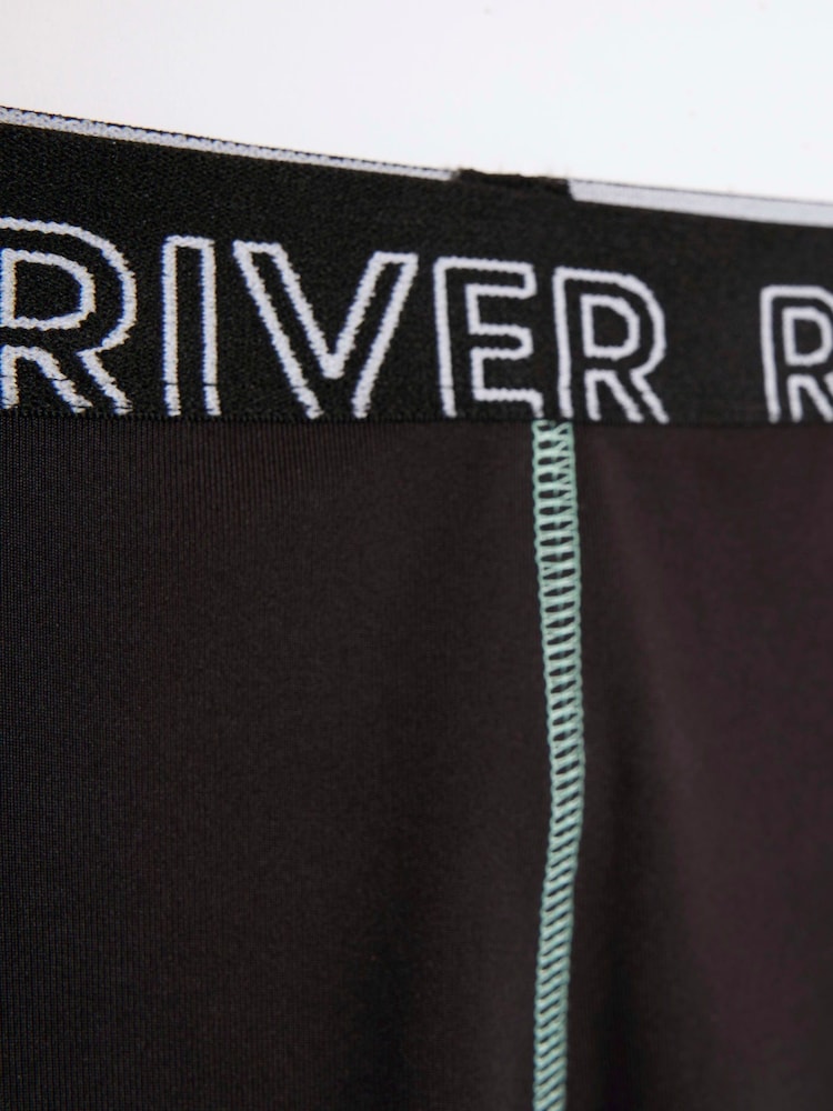 River Island Black Girls Active 100% Cotton Top and Leggings Set - Image 4 of 4