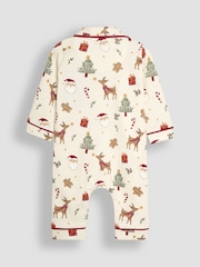 JoJo Maman Bébé 100% Cotton Christmas All-In-One Pyjamas - Изображение 2 из 3