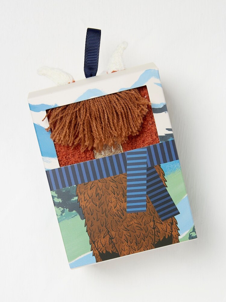 FatFace Brown Highland Cow Socks in a Box - Image 1 of 2 FatFace Brown Highland Cow Socks in a Box - Image 1 of 2