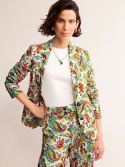 Boden Cream Marylebone 100% Linen Blazer - Image 1 of 5