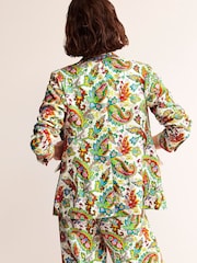 Boden Cream Marylebone 100% Linen Blazer - Image 3 of 5