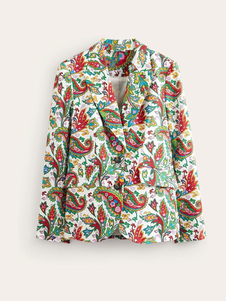 Boden Cream Marylebone 100% Linen Blazer - Image 5 of 5