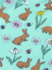 Frugi Green Easter Rabbit Short Sleeve Dress - Image 4 of 4