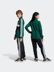 adidas Green/White Sportswear Essentials 3-Stripes Tiberio Tracksuit - Image 2 of 7