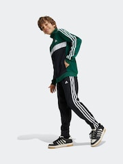 adidas Green/White Sportswear Essentials 3-Stripes Tiberio Tracksuit - Image 3 of 7