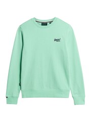 Superdry Green Essential Logo Crew Sweatshirt - Image 5 of 7