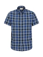 Mountain Warehouse Blue Mens Weekender 100% Cotton Shirt - Image 1 of 5