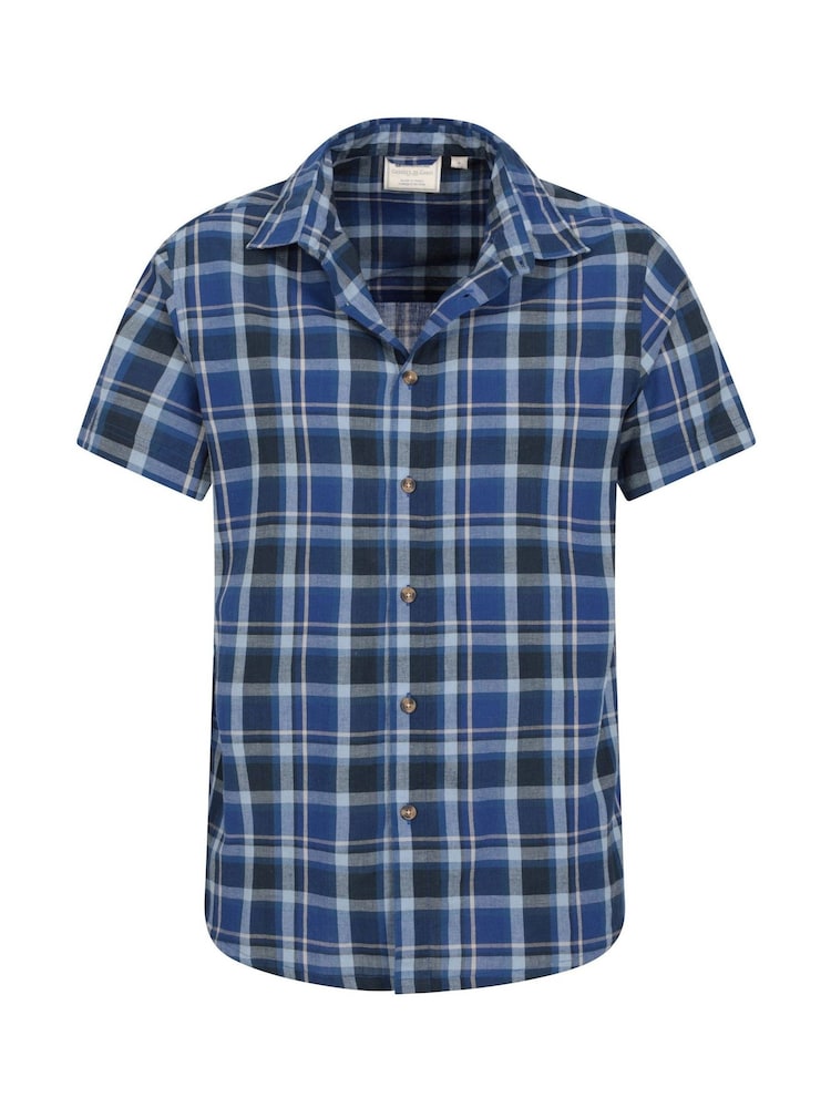 Mountain Warehouse Blue Mens Weekender 100% Cotton Shirt - Image 5 of 5