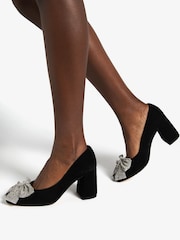 Penelope Chilvers Gamine Bow Suede Black Shoes - Image 1 of 4