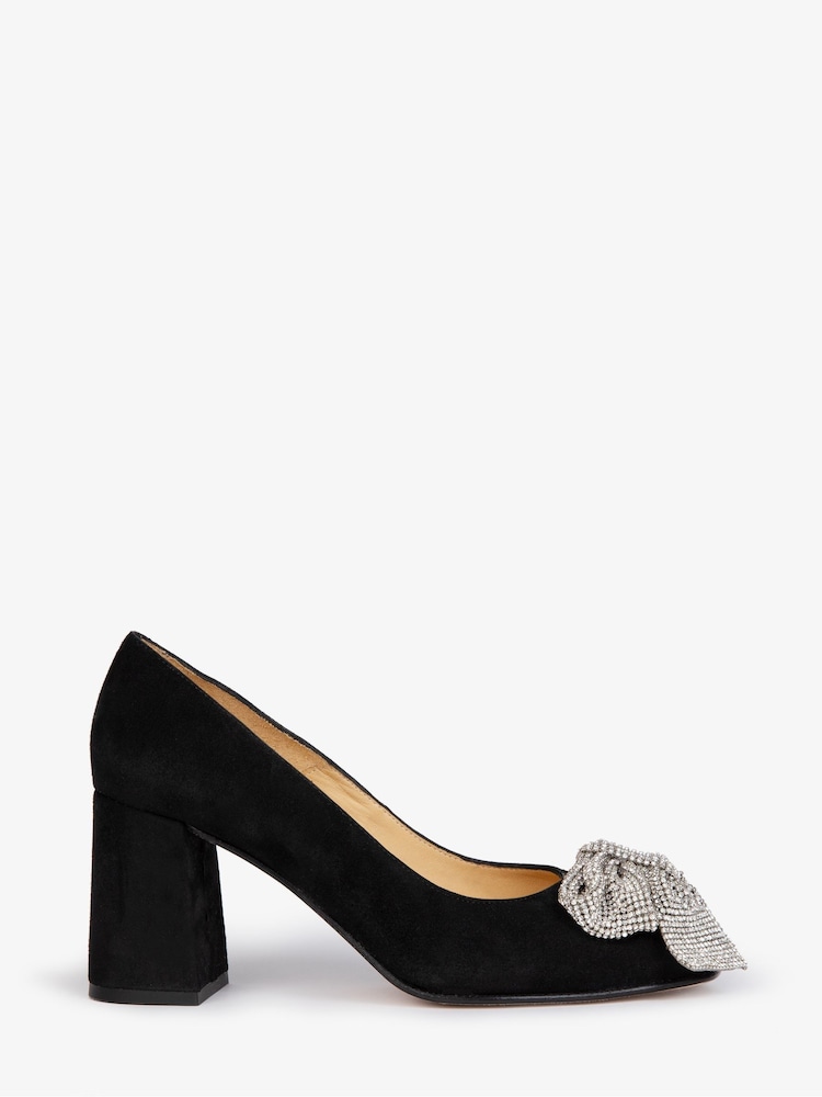 Penelope Chilvers Gamine Bow Suede Black Shoes - Image 2 of 4