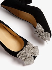 Penelope Chilvers Gamine Bow Suede Black Shoes - Image 4 of 4
