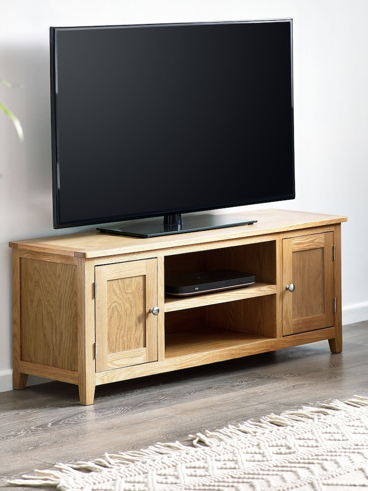 Julian Bowen Brown Mallory Widescreen TV Unit - Image 1 of 5