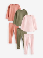Green/Pink 3 Pack Pyjamas (9mths-10yrs) - Image 1 of 7
