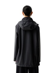 Hunter Black Water Resistant Popper Fastening Raincoat - Image 3 of 3