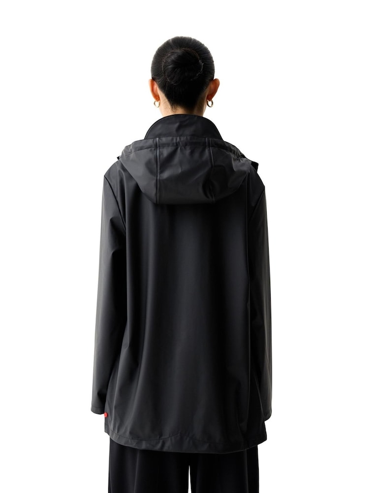 Hunter Black Water Resistant Popper Fastening Raincoat - Image 3 of 3 Hunter Black Water Resistant Popper Fastening Raincoat - Image 3 of 3