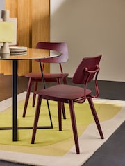 MADE.COM Set of 2 Burgundy Red Airi Dining Chairs - Image 1 of 6