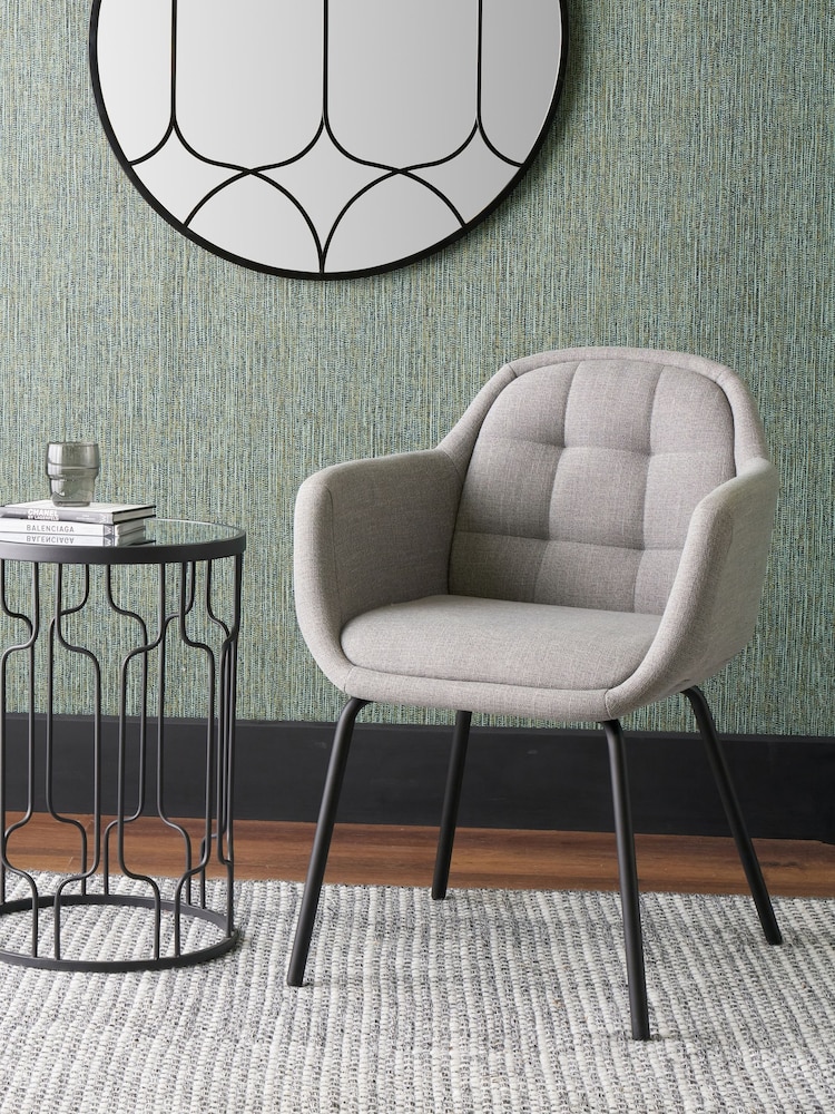 Pacific Grey Linen Mix Carver Dining Chair - Image 1 of 6
