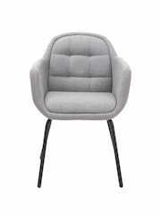 Pacific Grey Linen Mix Carver Dining Chair - Image 2 of 6
