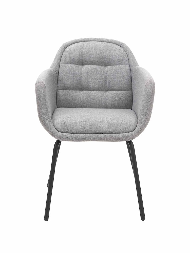 Pacific Grey Linen Mix Carver Dining Chair - Image 2 of 6