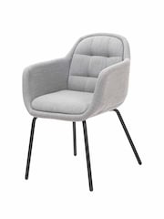Pacific Grey Linen Mix Carver Dining Chair - Image 3 of 6