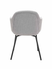 Pacific Grey Linen Mix Carver Dining Chair - Image 5 of 6