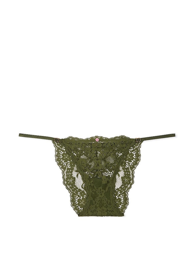 Victoria's Secret Woodland Green Lace Bikini Knickers - Image 2 of 3