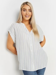 M&Co White Stripe Dobby Top - Image 1 of 4