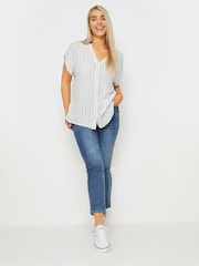 M&Co White Stripe Dobby Top - Image 2 of 4